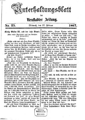 Neustadter Zeitung Mittwoch 27. Februar 1867