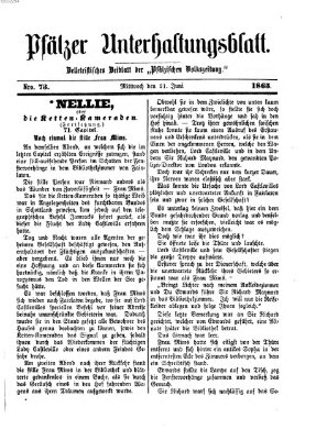 Pfälzer Unterhaltungsblatt (Pfälzische Volkszeitung) Mittwoch 21. Juni 1865