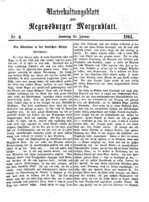 Regensburger Morgenblatt Sonntag 25. Januar 1863