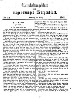 Regensburger Morgenblatt Sonntag 29. März 1863