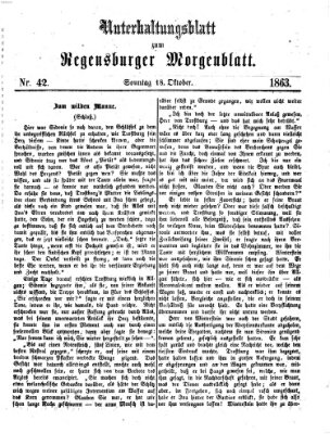 Regensburger Morgenblatt Sonntag 18. Oktober 1863