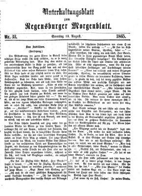 Regensburger Morgenblatt Sonntag 13. August 1865