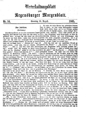 Regensburger Morgenblatt Sonntag 20. August 1865
