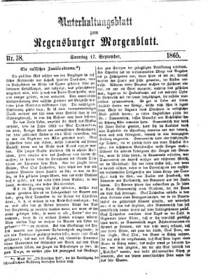 Regensburger Morgenblatt Sonntag 17. September 1865