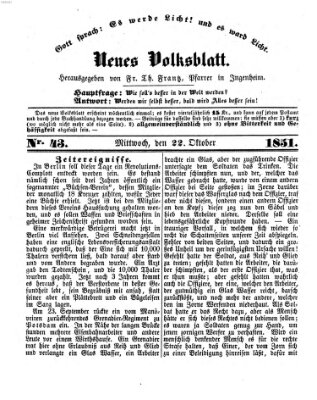 Neues Volksblatt Mittwoch 22. Oktober 1851