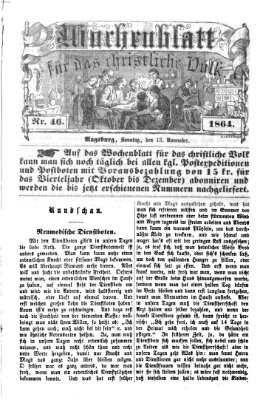 Wochenblatt für das christliche Volk Sonntag 13. November 1864