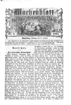 Wochenblatt für das christliche Volk Sonntag 19. Februar 1865