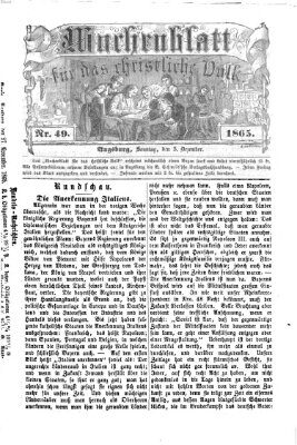 Wochenblatt für das christliche Volk Sonntag 3. Dezember 1865