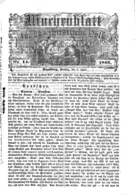Wochenblatt für das christliche Volk Sonntag 8. April 1866