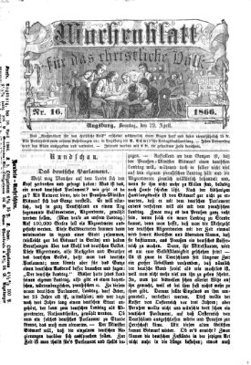 Wochenblatt für das christliche Volk Sonntag 22. April 1866