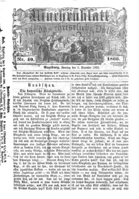 Wochenblatt für das christliche Volk Sonntag 9. Dezember 1866