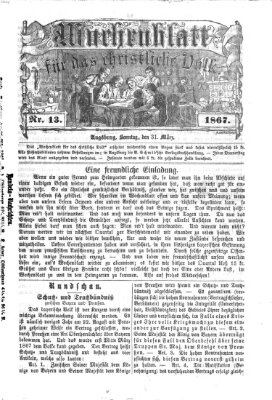 Wochenblatt für das christliche Volk Sonntag 31. März 1867