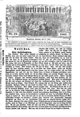 Wochenblatt für das christliche Volk Sonntag 21. Juli 1867