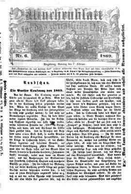 Wochenblatt für das christliche Volk Sonntag 7. Februar 1869