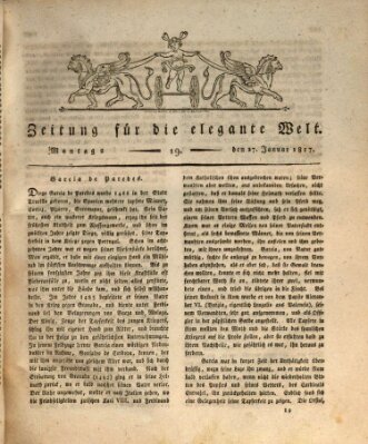 Zeitung für die elegante Welt Montag 27. Januar 1817