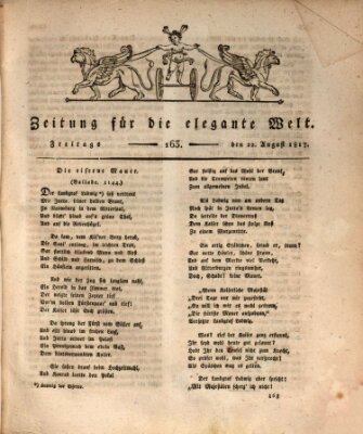 Zeitung für die elegante Welt Freitag 22. August 1817