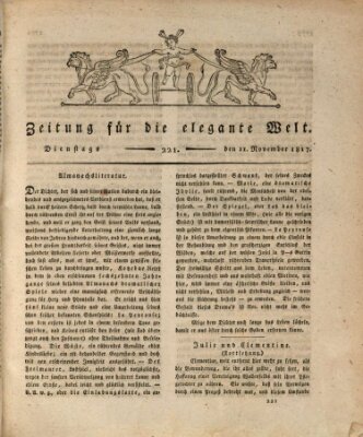 Zeitung für die elegante Welt Dienstag 11. November 1817