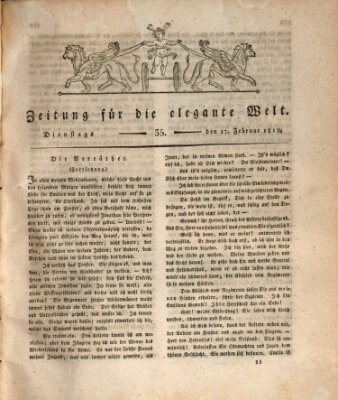 Zeitung für die elegante Welt Dienstag 17. Februar 1818