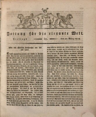 Zeitung für die elegante Welt Freitag 20. März 1818
