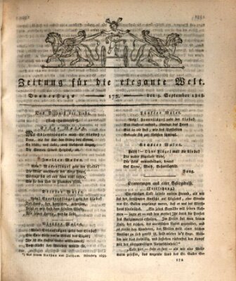 Zeitung für die elegante Welt Donnerstag 3. September 1818