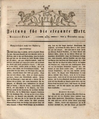 Zeitung für die elegante Welt Donnerstag 3. Dezember 1818