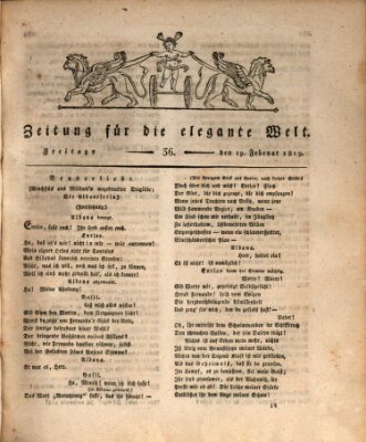Zeitung für die elegante Welt Freitag 19. Februar 1819