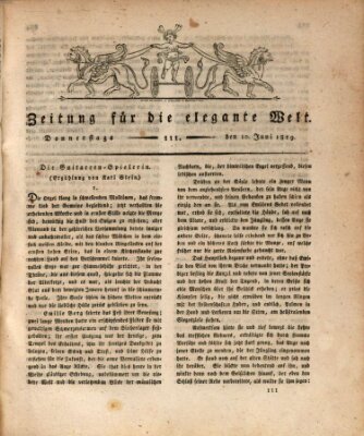 Zeitung für die elegante Welt Donnerstag 10. Juni 1819