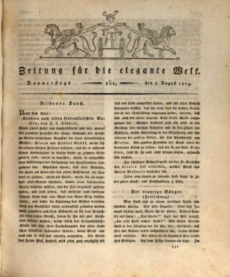 Zeitung für die elegante Welt Donnerstag 5. August 1819