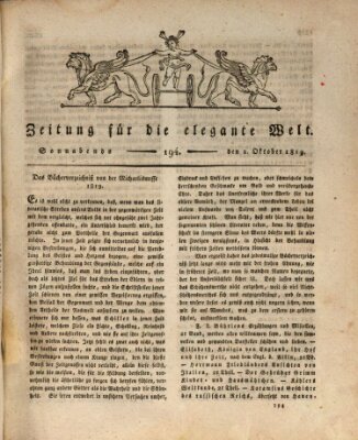 Zeitung für die elegante Welt Samstag 2. Oktober 1819