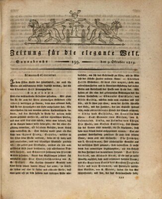 Zeitung für die elegante Welt Samstag 9. Oktober 1819