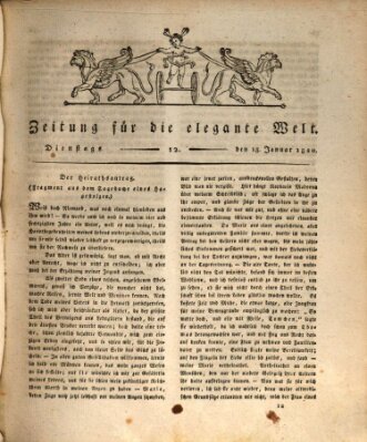 Zeitung für die elegante Welt Dienstag 18. Januar 1820