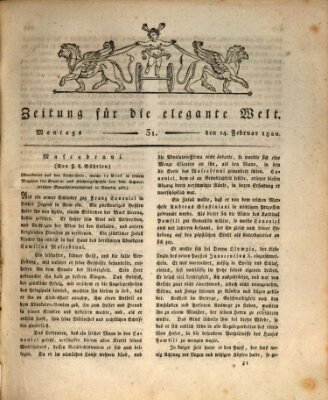 Zeitung für die elegante Welt Montag 14. Februar 1820
