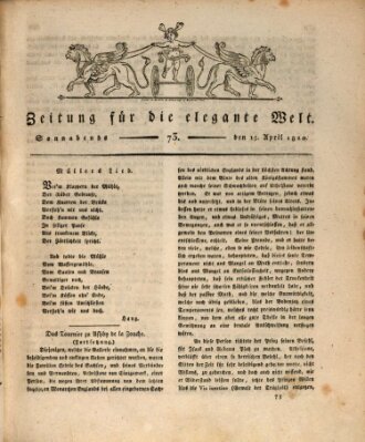 Zeitung für die elegante Welt Samstag 15. April 1820