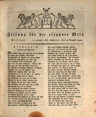 Zeitung für die elegante Welt Freitag 25. August 1820