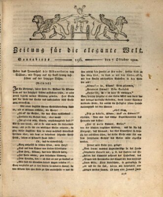 Zeitung für die elegante Welt Samstag 7. Oktober 1820