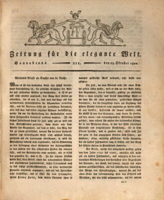 Zeitung für die elegante Welt Samstag 28. Oktober 1820