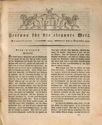 Zeitung für die elegante Welt Samstag 11. November 1820