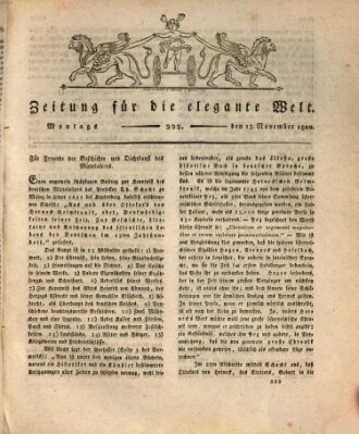Zeitung für die elegante Welt Montag 13. November 1820