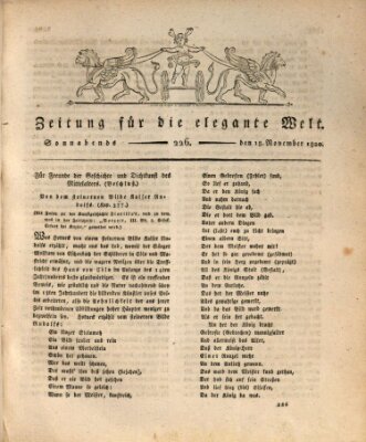 Zeitung für die elegante Welt Samstag 18. November 1820