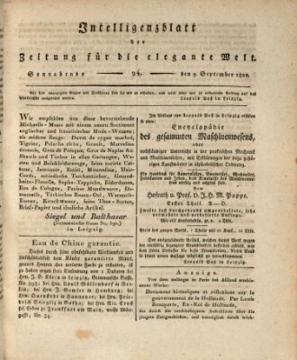 Zeitung für die elegante Welt Samstag 9. September 1820