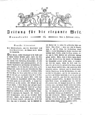 Zeitung für die elegante Welt Samstag 3. Februar 1821