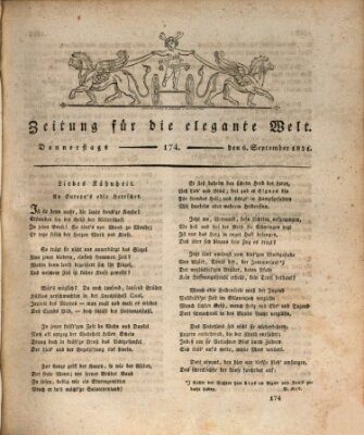 Zeitung für die elegante Welt Donnerstag 6. September 1821