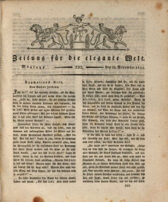 Zeitung für die elegante Welt Montag 26. November 1821