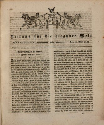Zeitung für die elegante Welt Samstag 11. Mai 1822