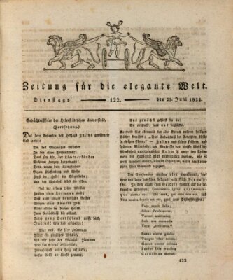 Zeitung für die elegante Welt Dienstag 25. Juni 1822