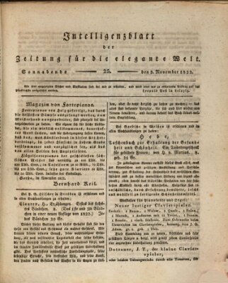 Zeitung für die elegante Welt Samstag 9. November 1822