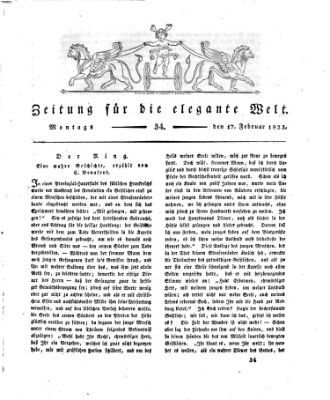 Zeitung für die elegante Welt Montag 17. Februar 1823