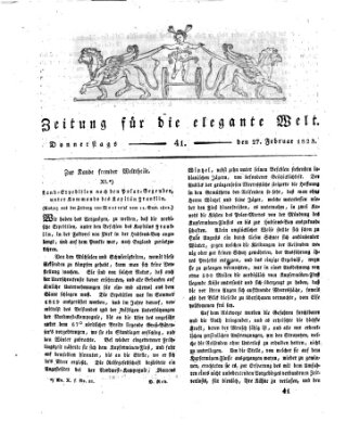 Zeitung für die elegante Welt Donnerstag 27. Februar 1823