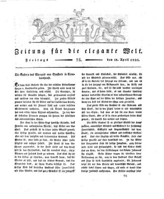 Zeitung für die elegante Welt Freitag 18. April 1823