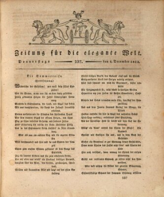 Zeitung für die elegante Welt Donnerstag 4. Dezember 1823